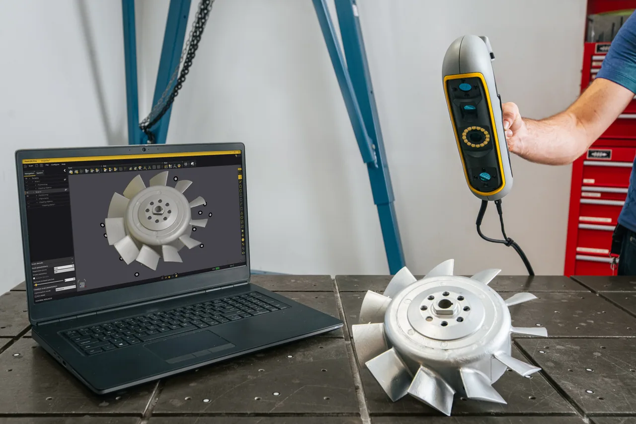 Peel 3 scanning an impeller